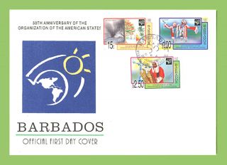 Barbados 1998 50th Anniv.  Of Org.  Of American States First Day Cover photo