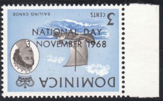 Dominica Er11 1968 Sg 234a Pristine Inverted Opt Stamp photo