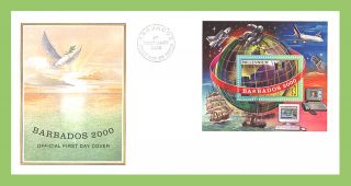 Barbados 2000 Millenium $3 Miniature Sheet First Day Cover photo