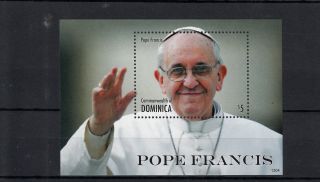 Dominica Commonwealth 2013 Pope Francis 1v S/s Popes photo