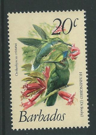 Barbados Sg628w 1983 20c Wmk Crown To Right Of Ca Birds photo