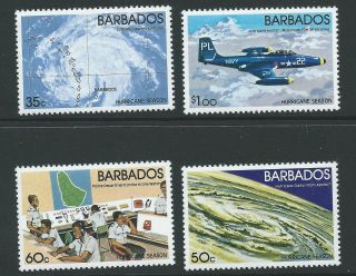 Barbados Sg685/8 1981 Hurricane Season photo