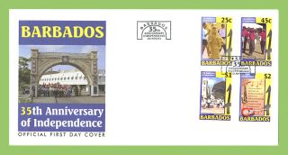 Barbados 2001 35th Anniversary Of Independence First Day Cover photo