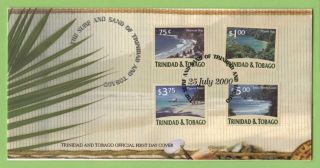 Trinidad & Tobago 2000 Surf And Sand First Day Cover photo