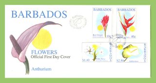Barbados 2002 Flowers First Day Cover photo