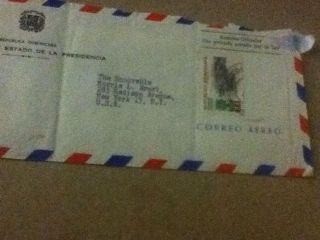Dominican Republic Airmail Cover To Nycity From Presidents Office photo