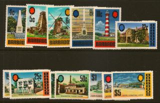 Barbados :1972 Scenes Definitives4c - $5.  00 Glazed Paper Sg 455 - 67 Unmounted photo