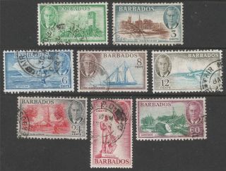 Barbados.  1950 Kgvi.  8 Values To 60c.  B2009 photo