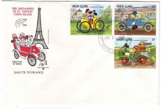 Grenadines Of St Vincent Union Island 1989 Disney Philexfrance Official Fdc photo