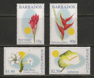 Barbados 1028 - 31 Vf - 2000 Island Flowers photo