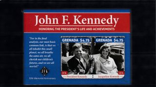 Grenada 2013 John F Kennedy 50th Memorial 2v S/s Jfk Us President Life photo
