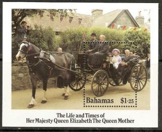 Bahamas Sgms716 1985 Queen Mother photo