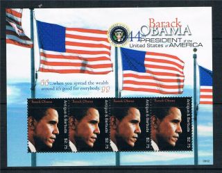 Antigua 2009 Barack Obama 4v Sheet photo