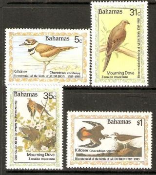 Bahamas Sg708/11 1985 J.  Audubon photo