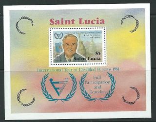 St.  Lucia Sgms596 1981 Year For The Disabled photo
