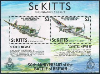 St Kitts 1990 50th Anniv Battle Of Britain Sgms311 Fine photo