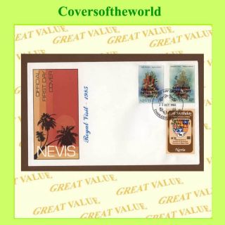 Nevis 1985 ' Caribbean Royal Visit ' 3 Stamp First Day Cover photo