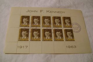 Dominican Republic - C137 - Pte.  John F.  Kennedy - Full Sheet - Mnh=cancelled Fdi - 22 - 11 - 64 photo