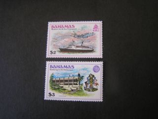 Bahamas,  Scott 477/478 (2) $2+$3 Values 1980 Iss.  Mvlh photo