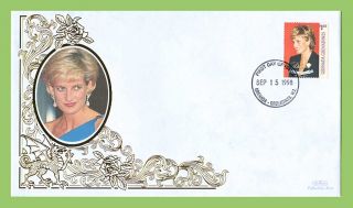 Grenada Grenadines 1998 $1.  50 Diana,  Princess Of Wales Commemoration Silk Fdc photo