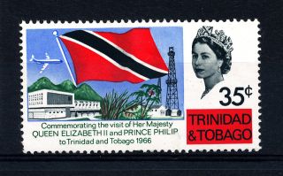 B285 Trinidad And Tobago 1966 Sg316 35c Flag And Panarama photo