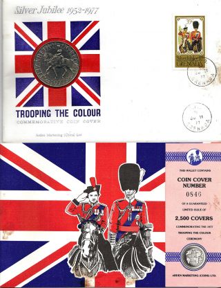 Grenada 11 June 1977 Silver Jubilee Coin First Day Cover Cds photo