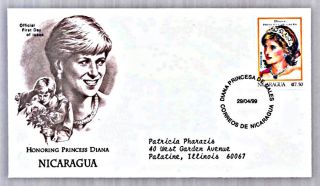 Princess Diana Jamaica 1st Day Cover With Stamp & Cachet photo