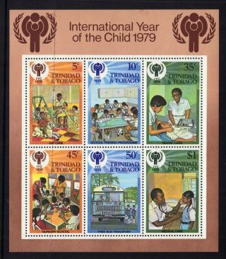 Trinidad Tabago 1979 Year Of Child Mini Sheet Unmounted Sgms538 Ref:b62 photo