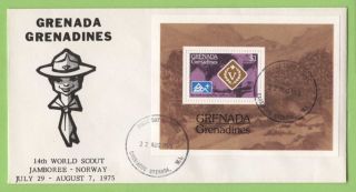 Grenada (grenadines) 1975 World Scout Jamboree Miniature Sheet Fdc photo