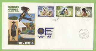 Grenada (grenadines) 1977 Ranger Guides First Day Cover,  ' Thinking Day ' Label photo