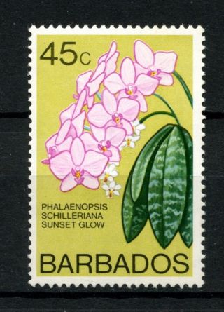 Barbados 1977 Sg 495b 45c Orchid Wmk Sideways A51330 photo