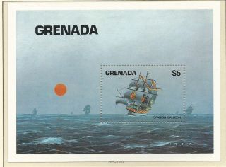 Grenada Discovery Ships Columbus Explorers Scott 1199 Souvenir Sheet photo