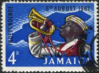 Jamaica 1962 - 3 4d Multicoloured Sg194 Cv £0.  10 Uh Postage photo