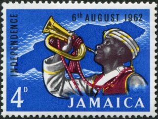 Jamaica 1962 - 3 4d Multicoloured Sg194 Cv £1.  50 F Mh Postage photo