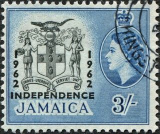 Jamaica 1962 - 3 3s Black And Blue Sg190 Cv £1.  50 Uh Postage photo
