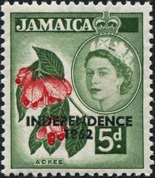 Jamaica 1962 - 3 5d Scarlet And Bronze - Green Sg185 Cv £0.  25 Mh Postage photo