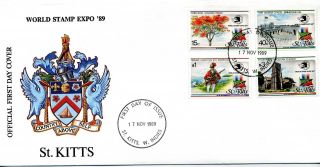 1989 St Kitts World Stamp Expo 89 Fdc photo
