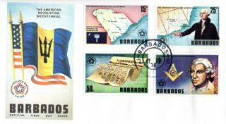 Barbados 17 August 1976 Us Bicentennial Unaddressed First Day Cover Cds photo