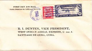 Dominican Republic : West Indian Aerial Express First Flight Cover (1928) photo