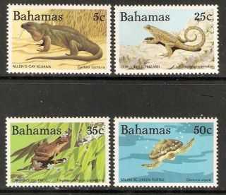 Bahamas Sg690/3 1984 Reptiles & Amphibians photo