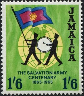 Jamaica 1965 1s6d Multicoloured Sg243 Cv £0.  70 Vf Mh Postage photo
