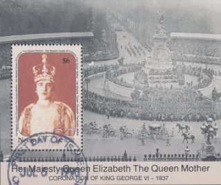 L538 Nevis 1990 Sg.  Ms558 $6 Queen Mother ' S 90th Birthday photo