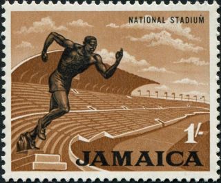 Jamaica 1964 - 8 1s Black And Light Brown Sg226 Cv £0.  20 Vf Mh Postage photo