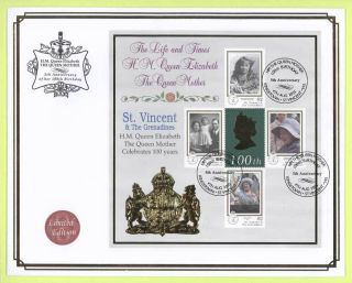 Grenada St Vin 2005 Queen Mother M/s On Limited Ed.  Fdc photo