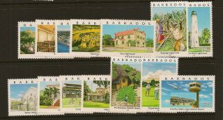 Barbados :2000 Barbados Scene Definitives 45c - $10 Sg 11153 - 66 Unm. photo