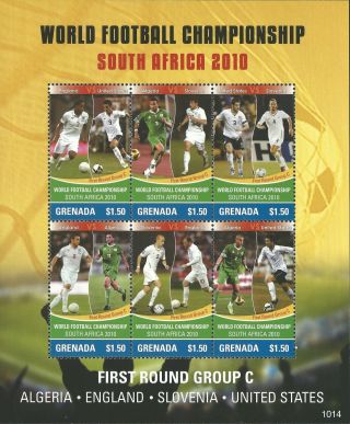 Grenada 2010 - Sports World Cup Soccer Championships South Africa - Sc 3759/2mnh photo
