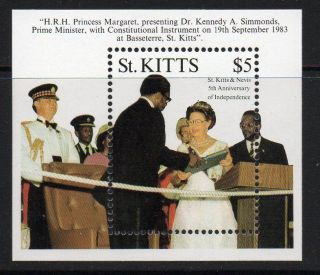 St.  Kitts Sgms265 1988 5th Anniv Of Independence photo