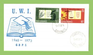 Bahamas 1974 25th Anniv Of University Of West Indies First Day Cover photo
