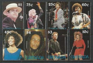 Grenada 1988 Sc 1673 - 1680 Music Famous Singers Tina Turner photo