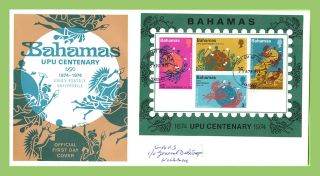 Bahamas 1974 Centenary Of U.  P.  U.  M/s On Nassau First Day Cover photo